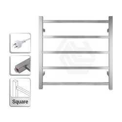 530x600x120mm Square Chrome Electric Heated Towel Rack 5 Bars 530x600x120mm Square Chrome Electric Heated Towel Rack 5 Bars